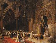 Edwin Lord Weeks Interior of the Mosque of Cordoba. USA oil painting artist